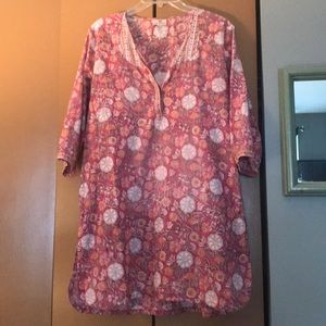Anokhi cotton tunic coverup